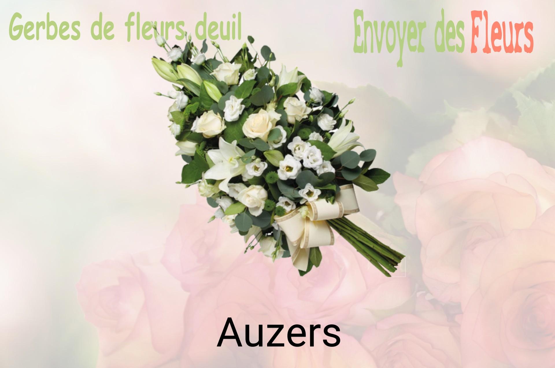 Gerbe de fleurs de deuil livrée à Auzers